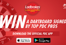 Win a signed dartboard (PDC)
