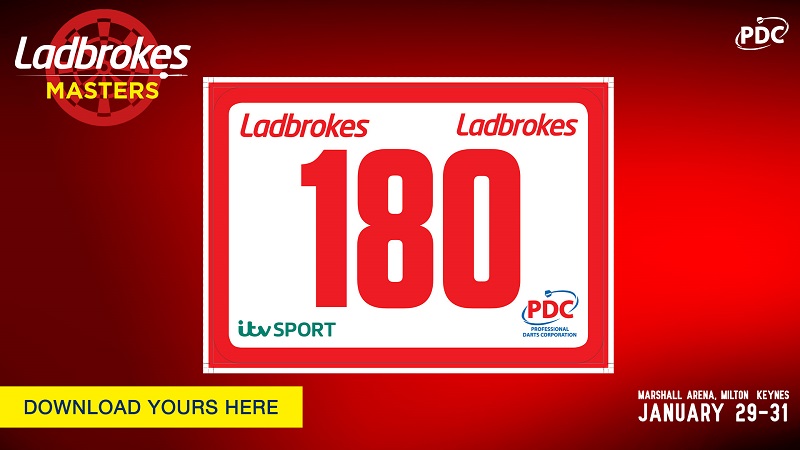 Ladbrokes Masters 180 Card