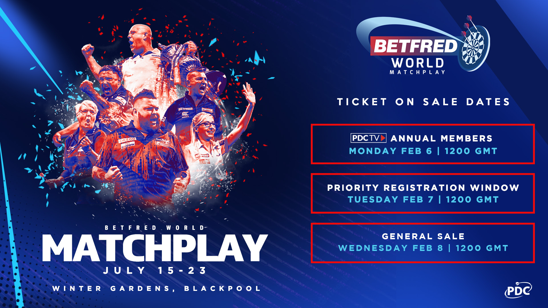 World Matchplay tickets on sale dates