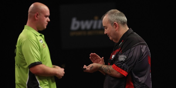 Michael van Gerwen & Phil Taylor (Lawrence Lustig, PDC)