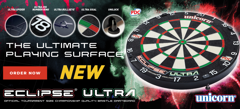 afstand Ruwe slaap Perforeren Unicorn Eclipse ULTRA board set to make TV debut in World Grand Prix | PDC