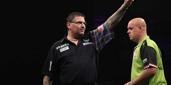 Gary Anderson, Michael van Gerwen (Lawrence Lustig, PDC)