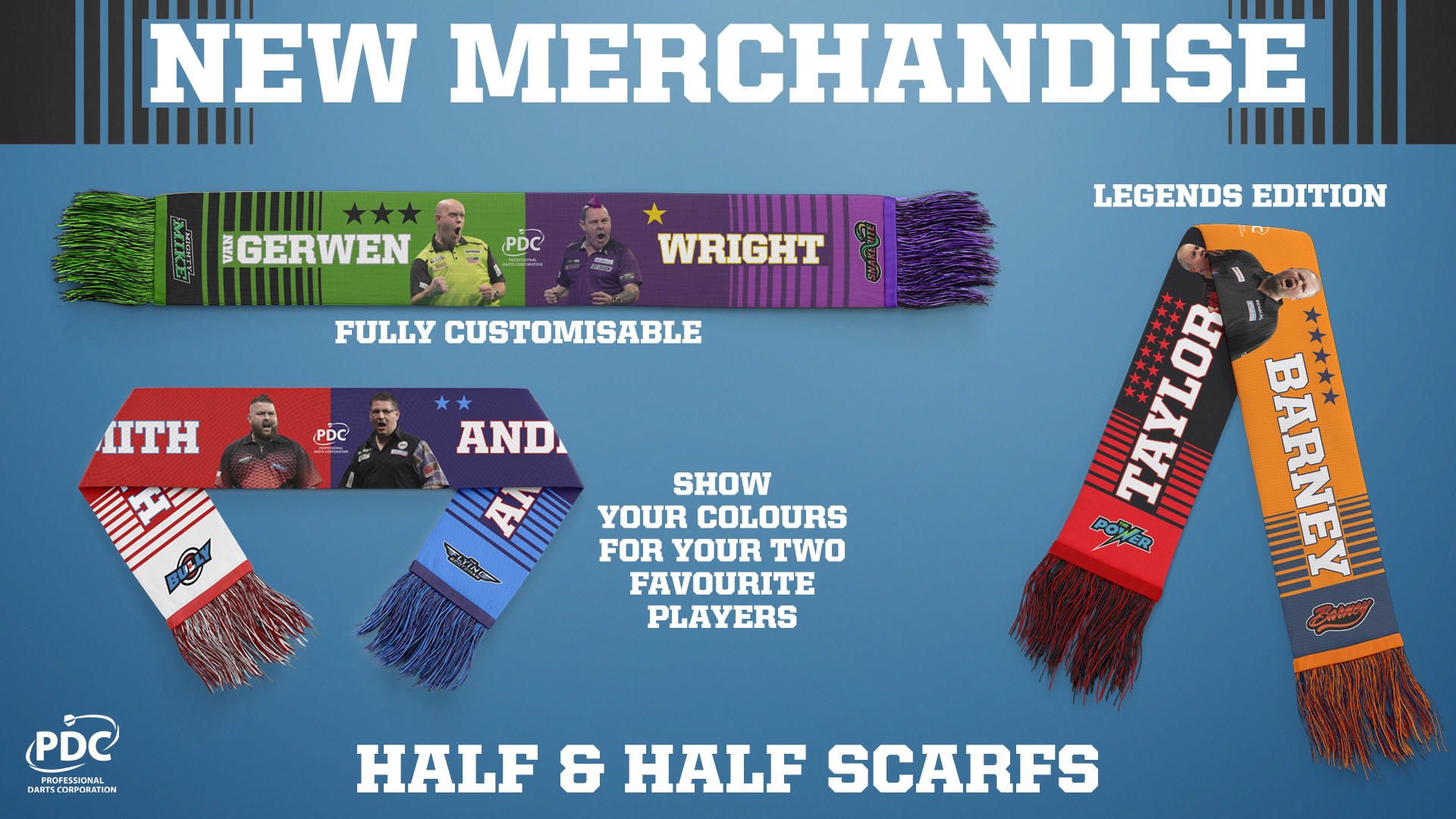 Half and half scarves