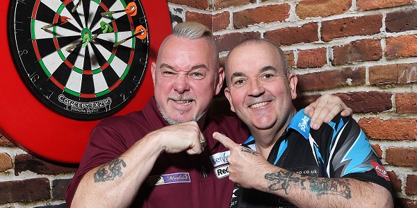 Peter Wright & Phil Taylor (Photosport, PDC)