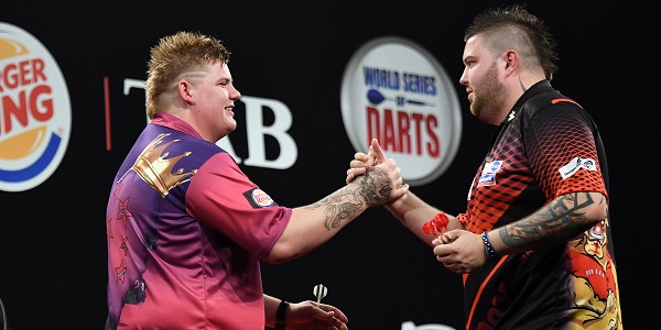 Corey Cadby & Michael Smith - Auckland Darts Masters, presented by TAB & Burger King (Photosport, PDC)