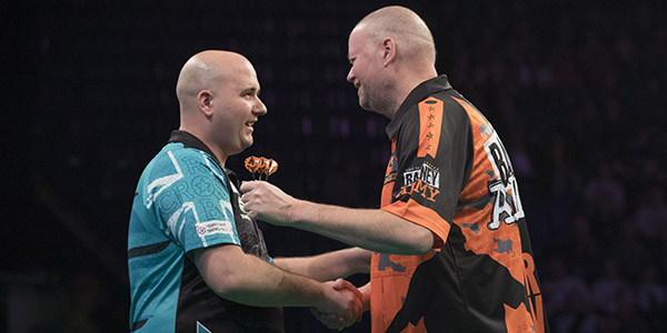 Rob Cross, Raymond van Barneveld (Lawrence Lustig, PDC)