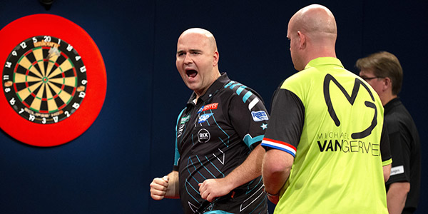 Rob Cross, Michael van Gerwen (PDC/DPA)