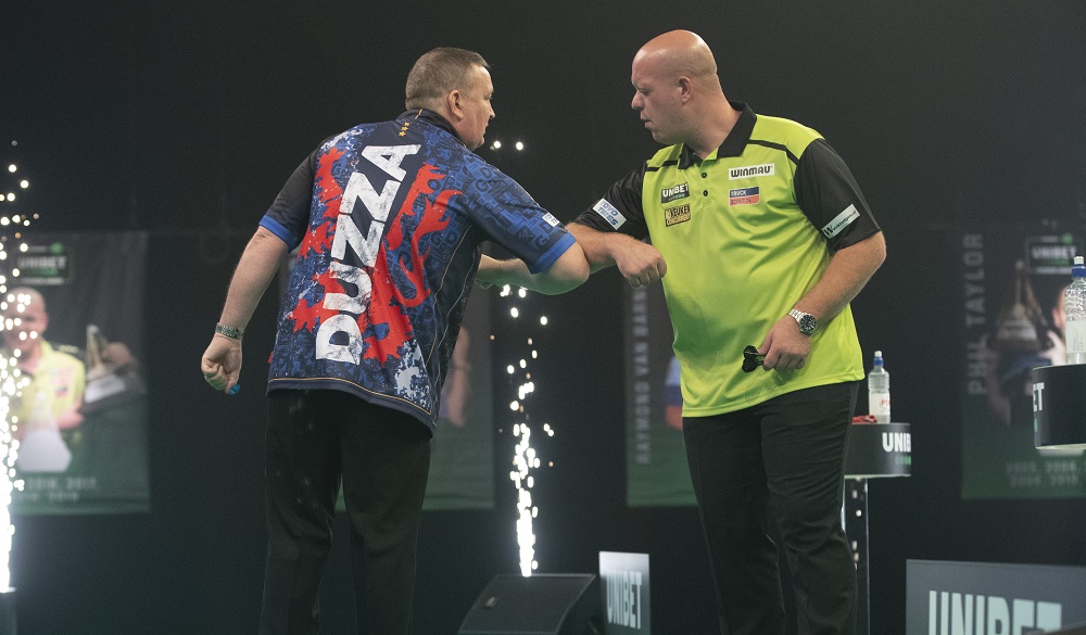 Glen Durrant & Michael van Gerwen (Lawrence Lustig, PDC)