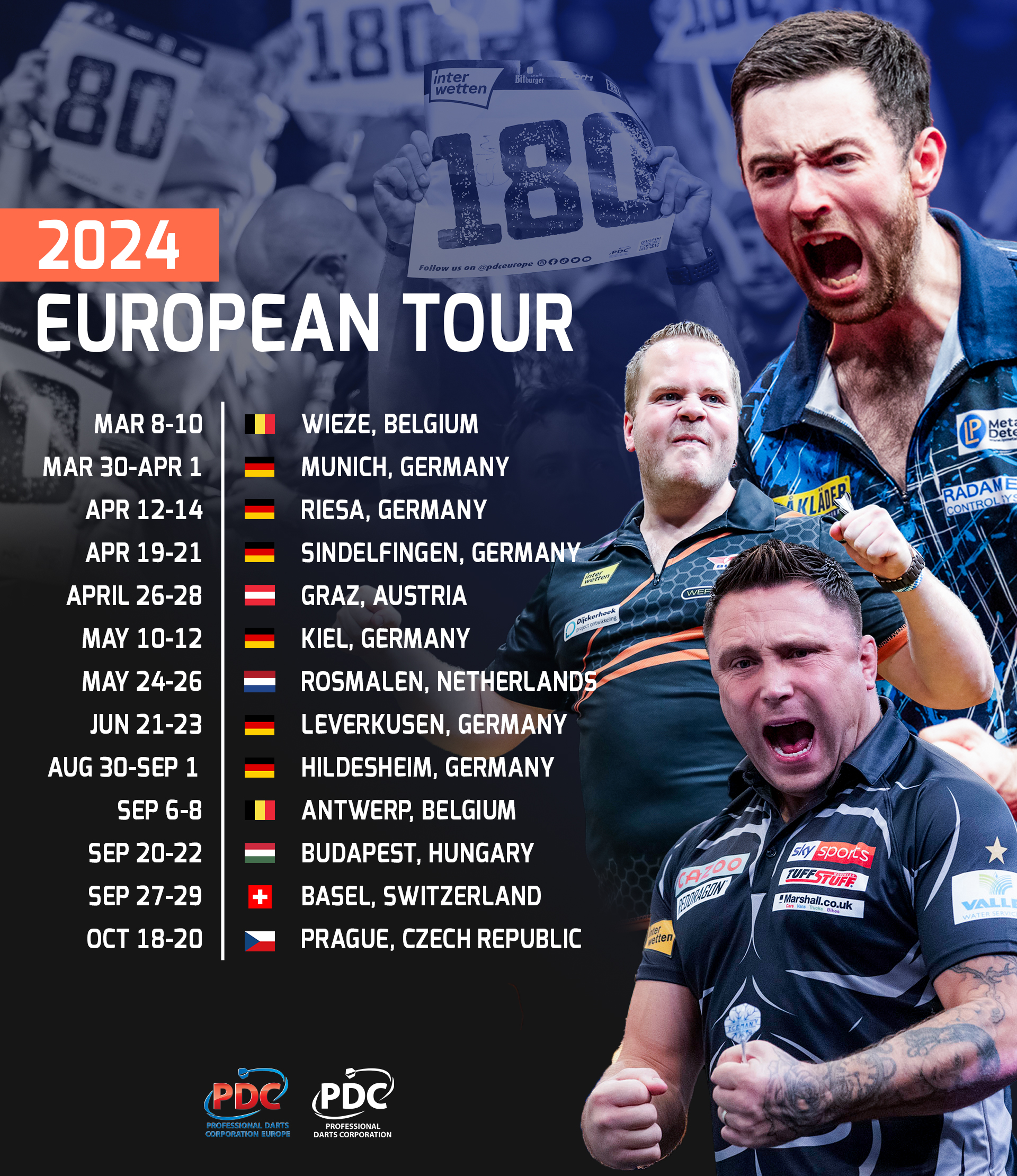 2024 European Tour dates