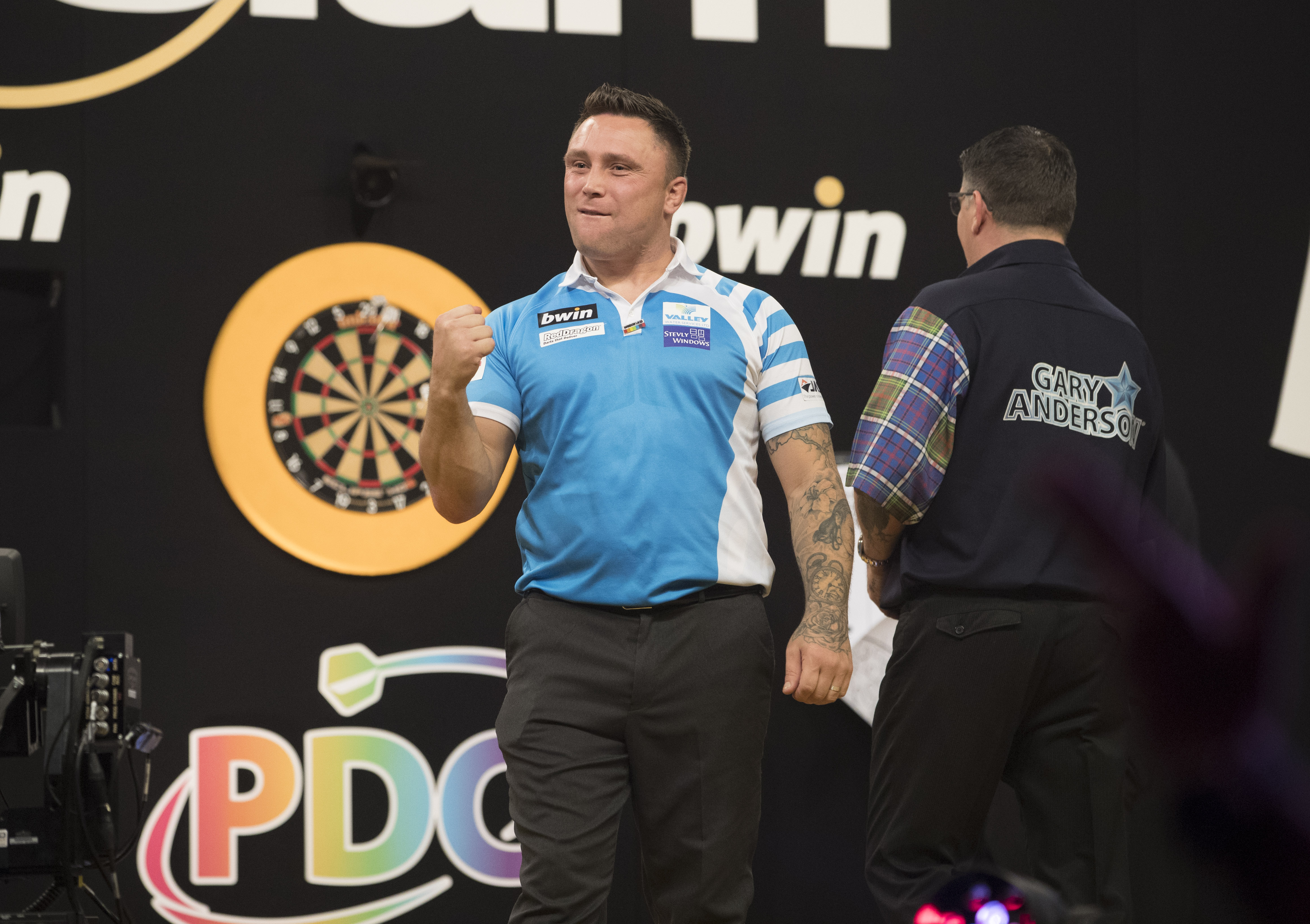 Gerwyn Price, Gary Anderson (Lawrence Lustig, PDC)