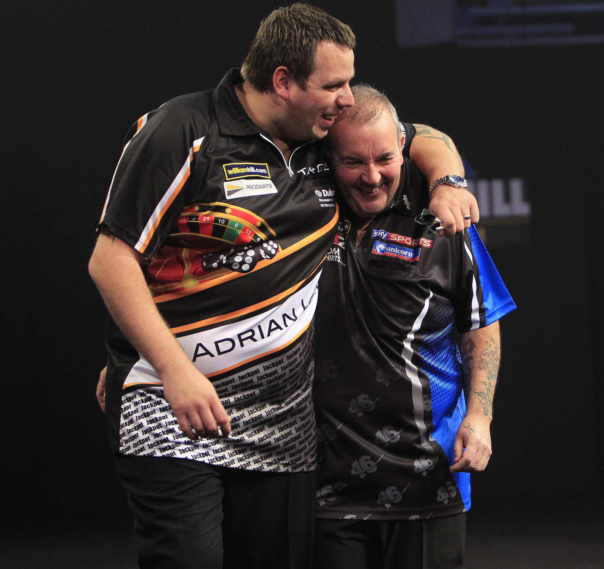 Adrian Lewis & Phil Taylor (Lawrence Lustig/PDC)