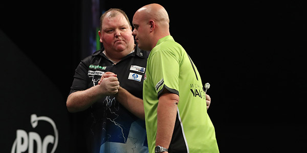 John Henderson & Michael van Gerwen (Lawrence Lustig, PDC)