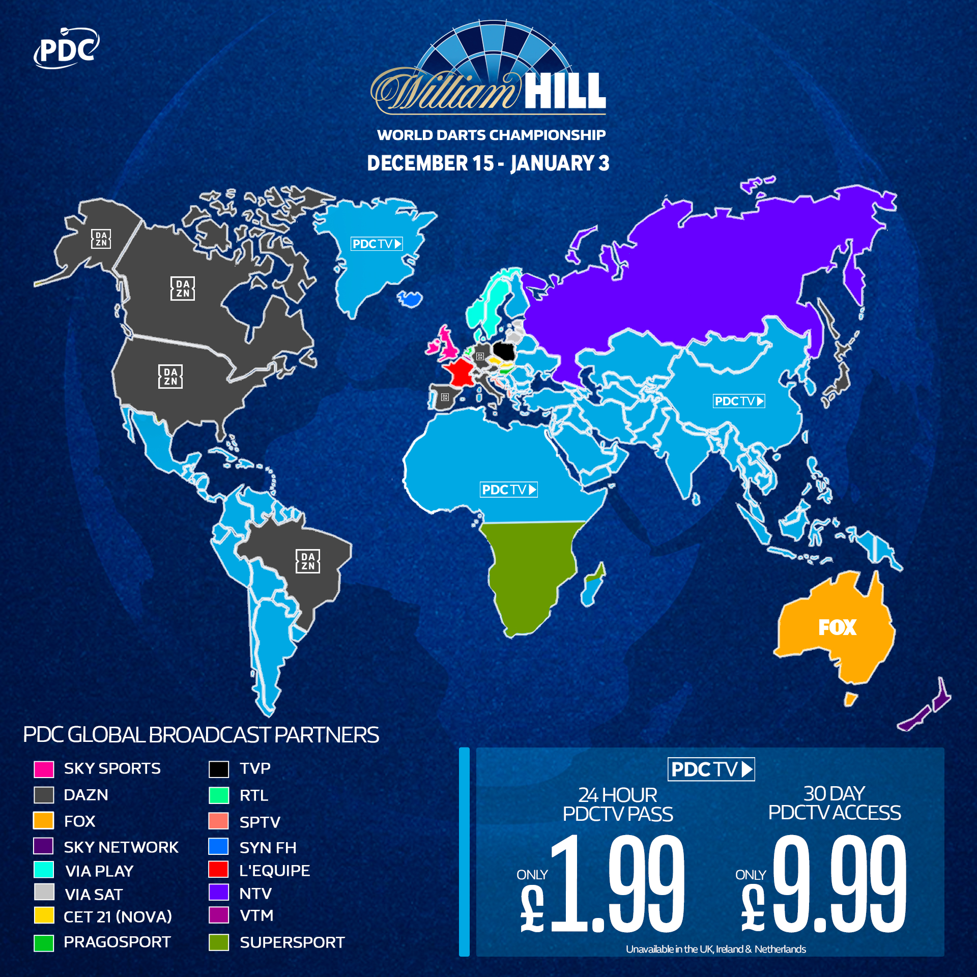 World Championship world map