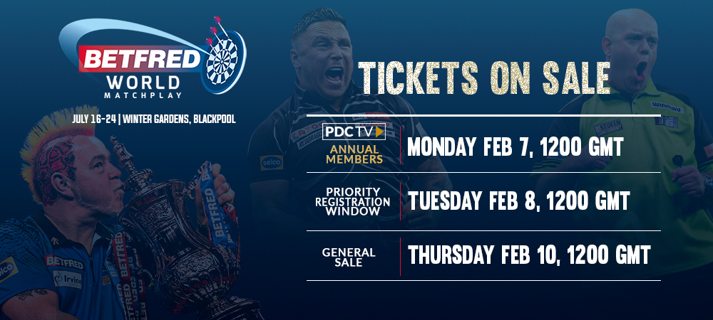 World Matchplay tickets on sale dates