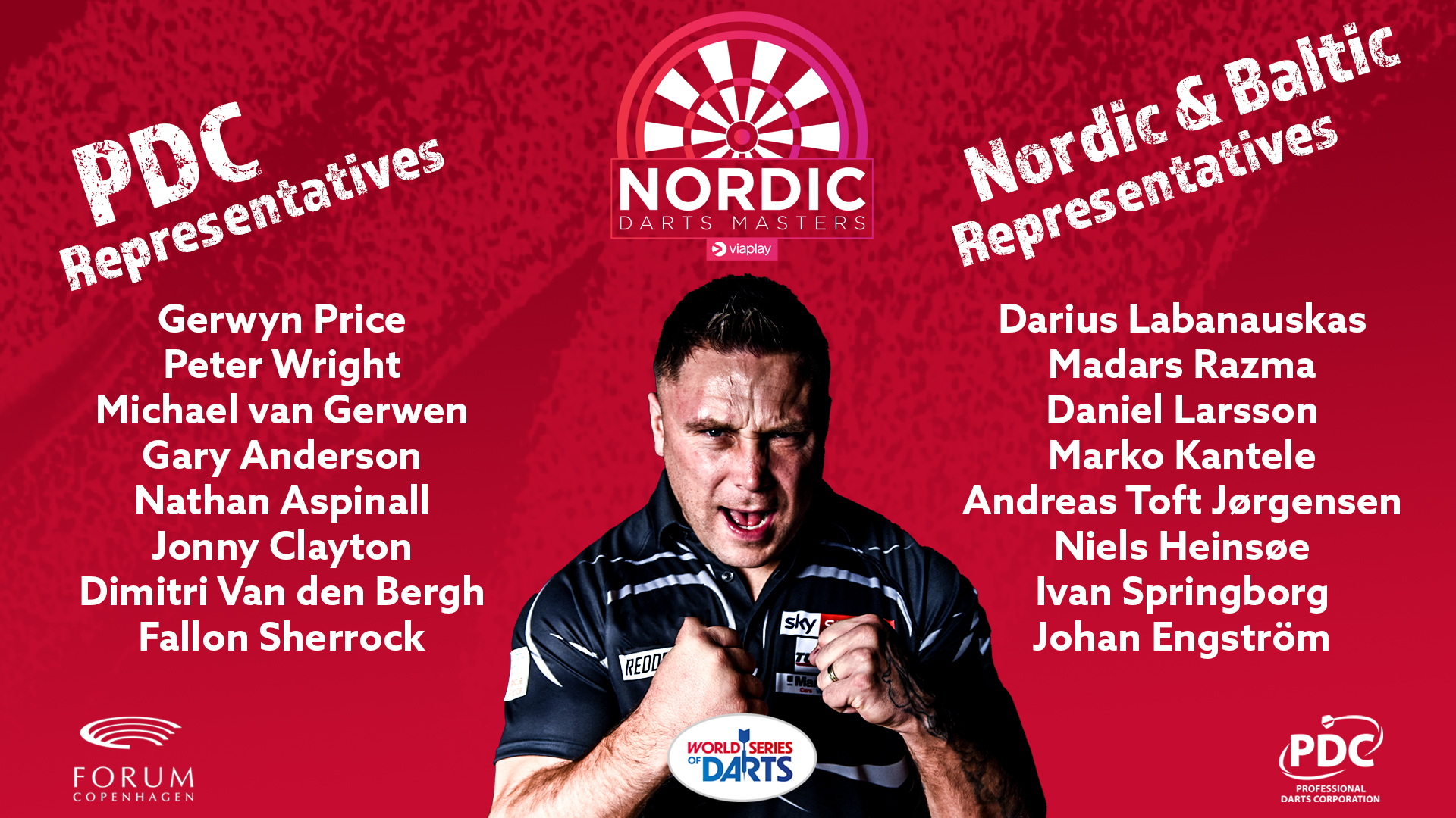 Nordic Darts Masters field