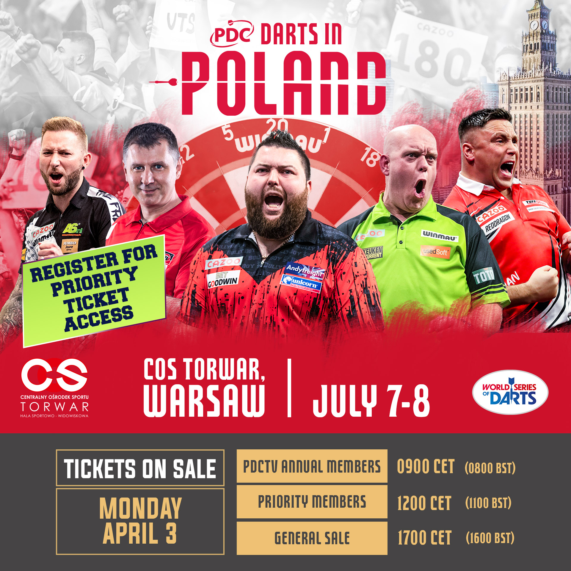 Poland Darts Masters tickets on sale dates