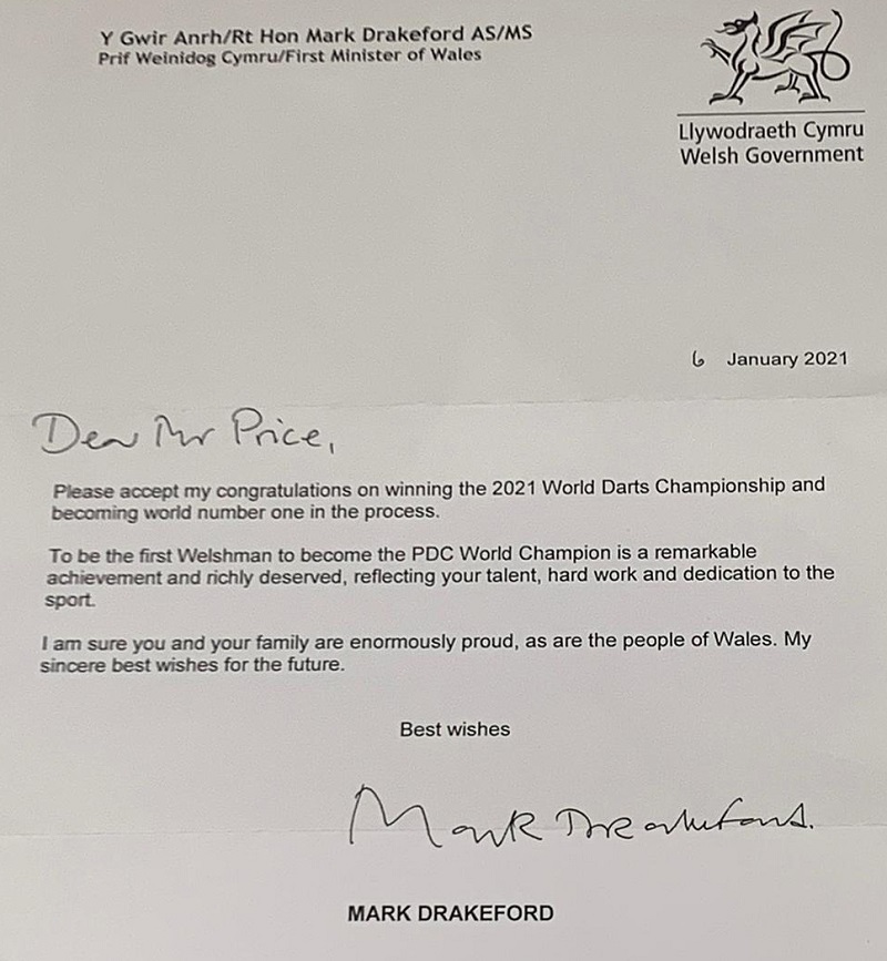 Letter from Mark Drakeford