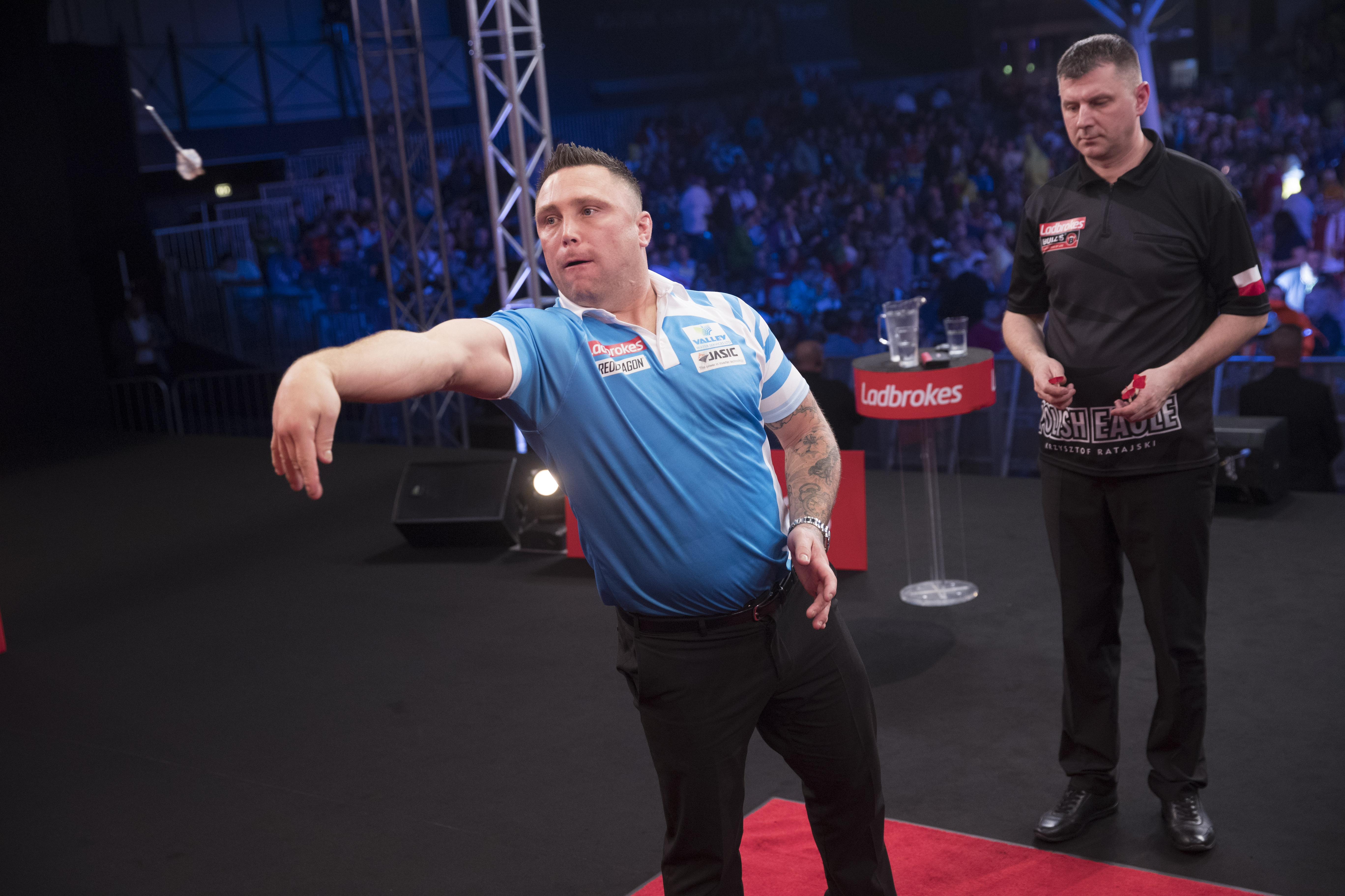 Gerwyn Price, Krzysztof Ratajski (Lawrence Lustig, PDC)