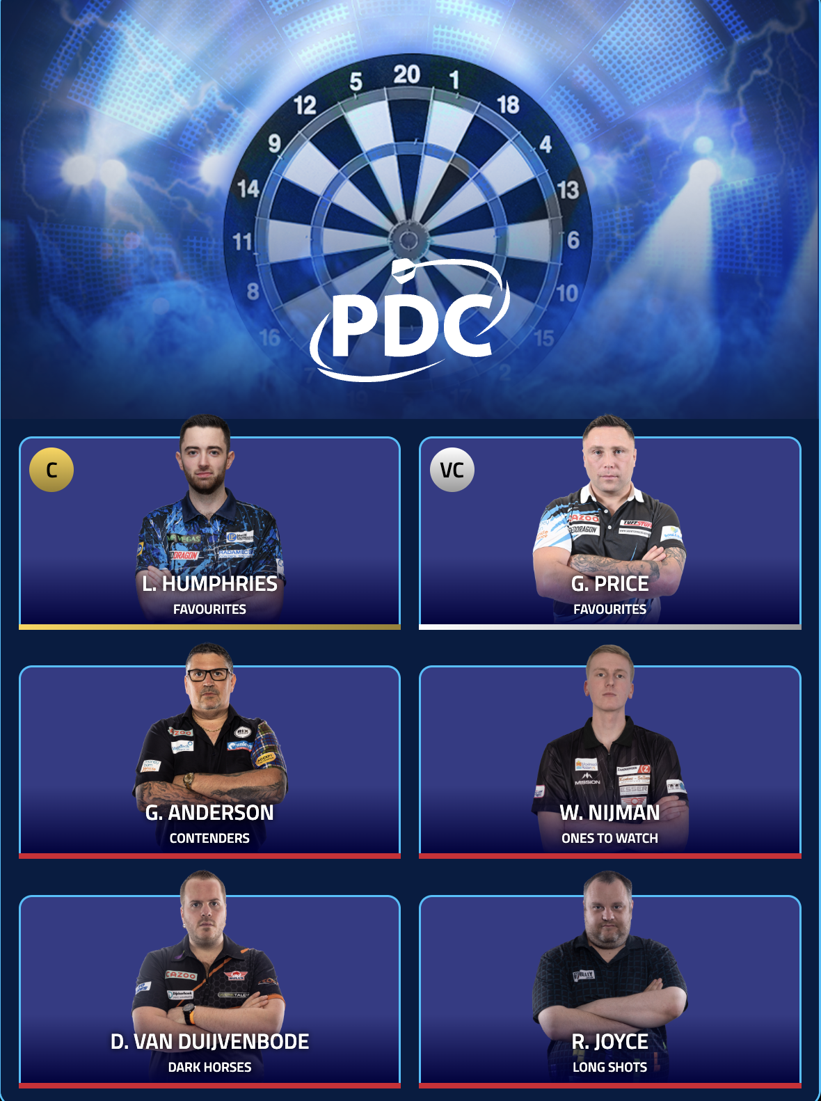 PDC Fantasy Darts