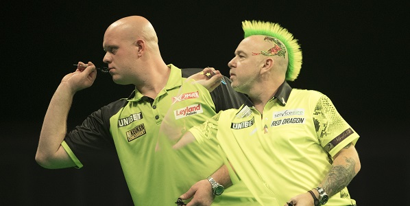 Michael van Gerwen & Peter Wright (Lawrence Lustig, PDC)