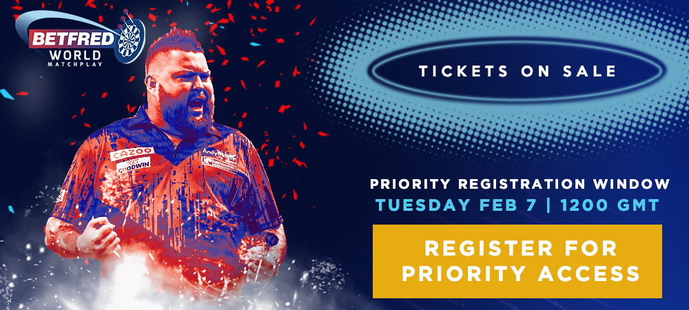 World Matchplay Priority Access Web banner