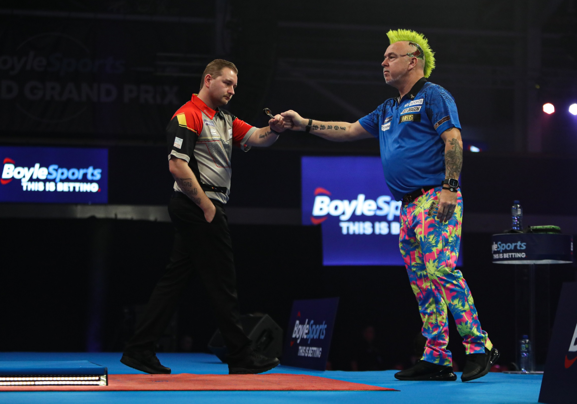 Peter Wright & Dimitri Van den Bergh (Kieran Cleeves/PDC)