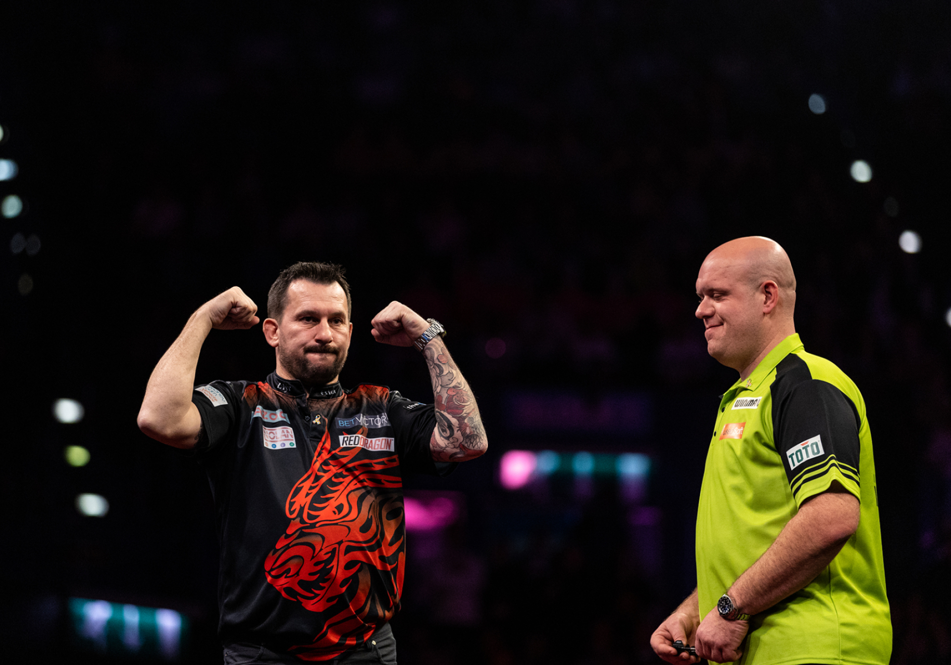 Clayton & Van Gerwen (Steven Paston/PDC)