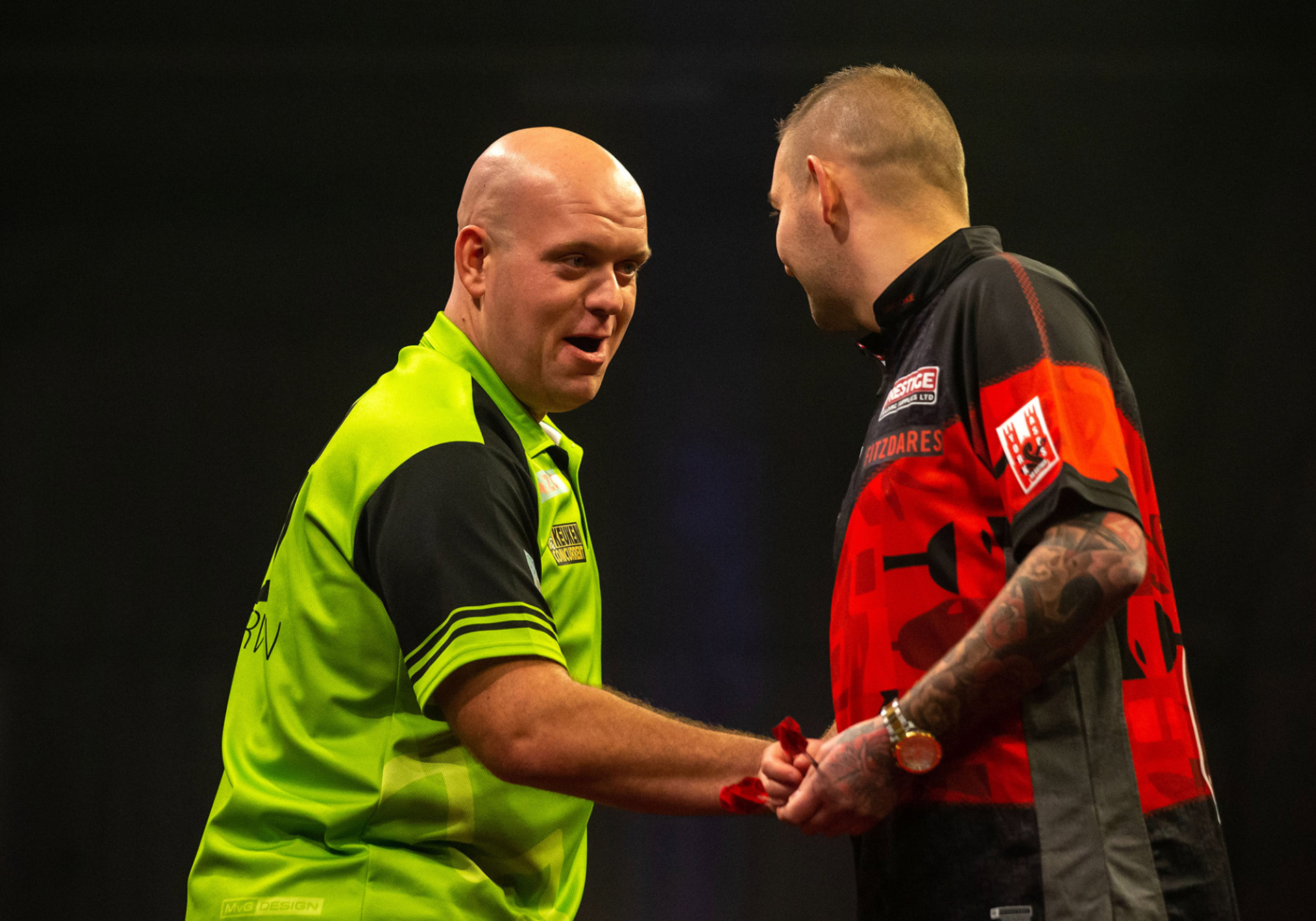 Van Gerwen & Aspinall (Simon O'Connor/PDC)