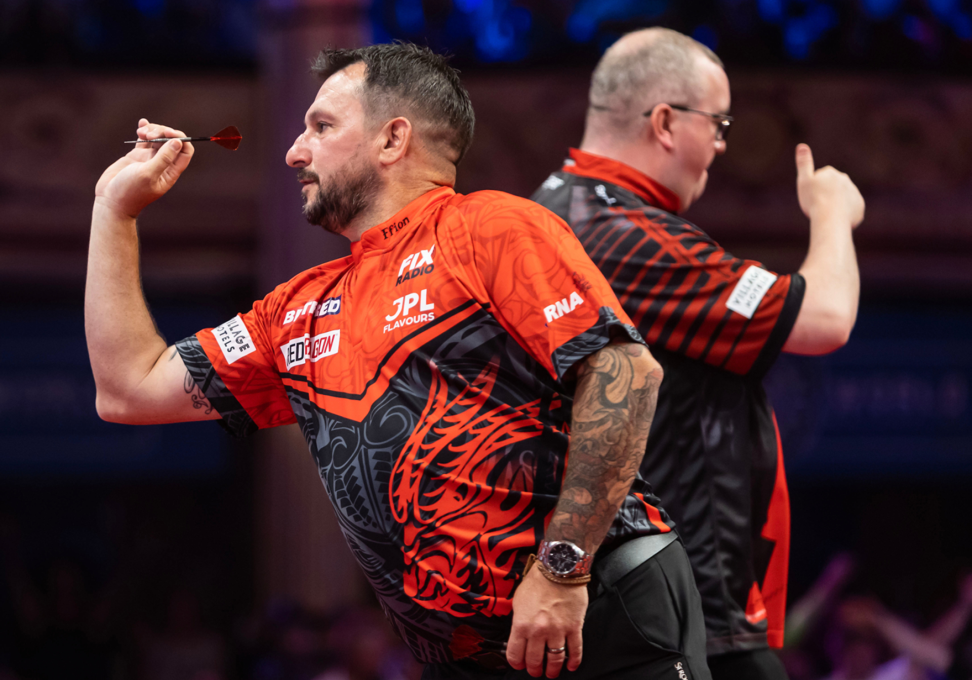Jonny Clayton and Stephen Bunting