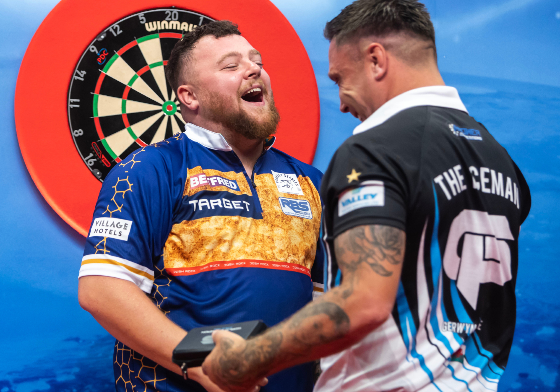 Josh Rock and Gerwyn Price