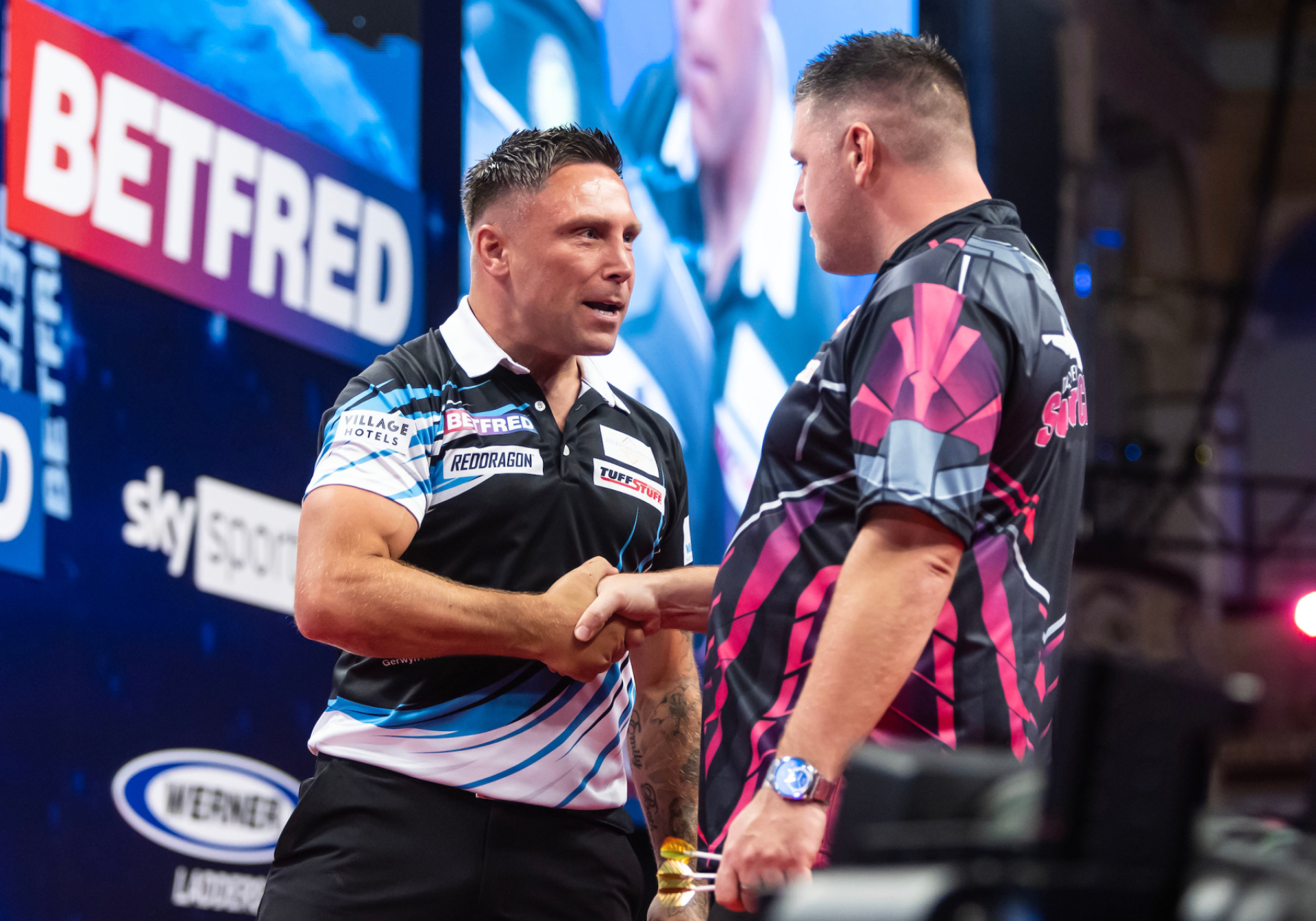 Gerwyn Price and Daryl Gurney Handshake