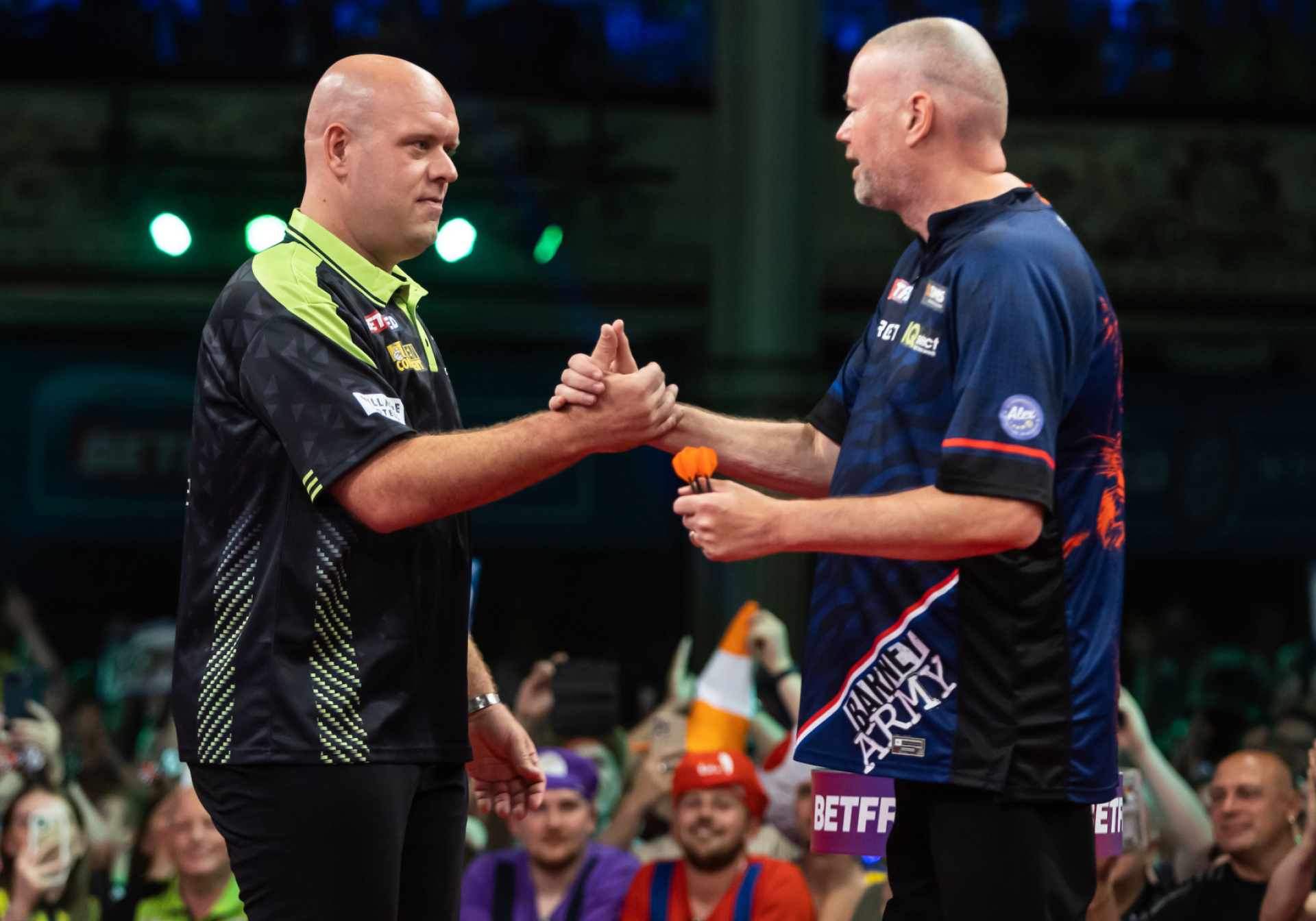 Michael van Gerwen and Raymond van Barneveld