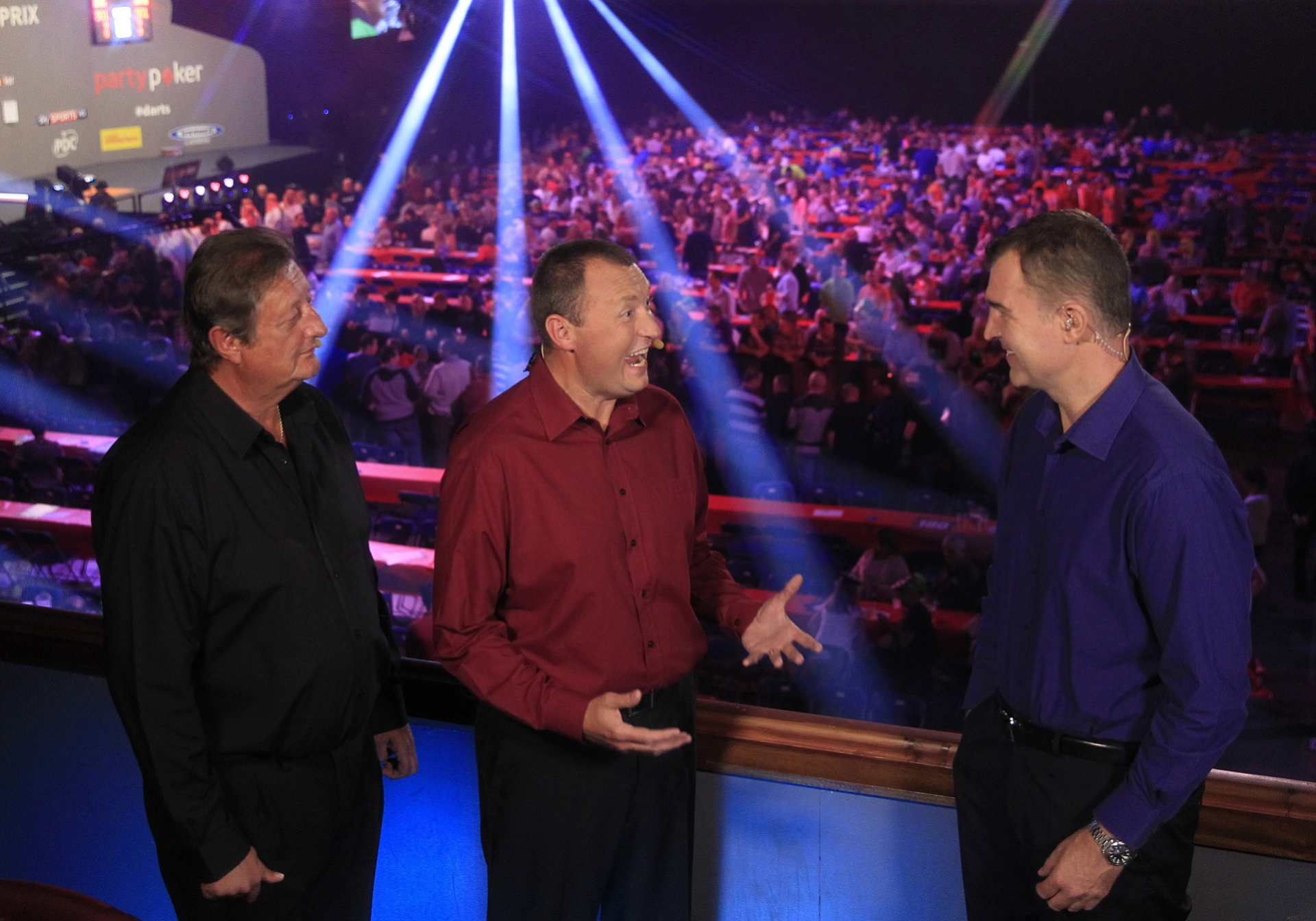 Dave Clark with Eric Bristow & Wayne Mardle