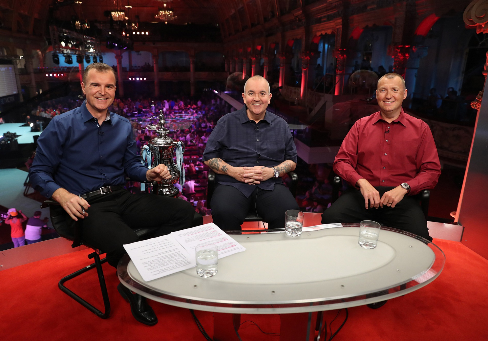 Dave Clark with Phil Taylor & Wayne Mardle