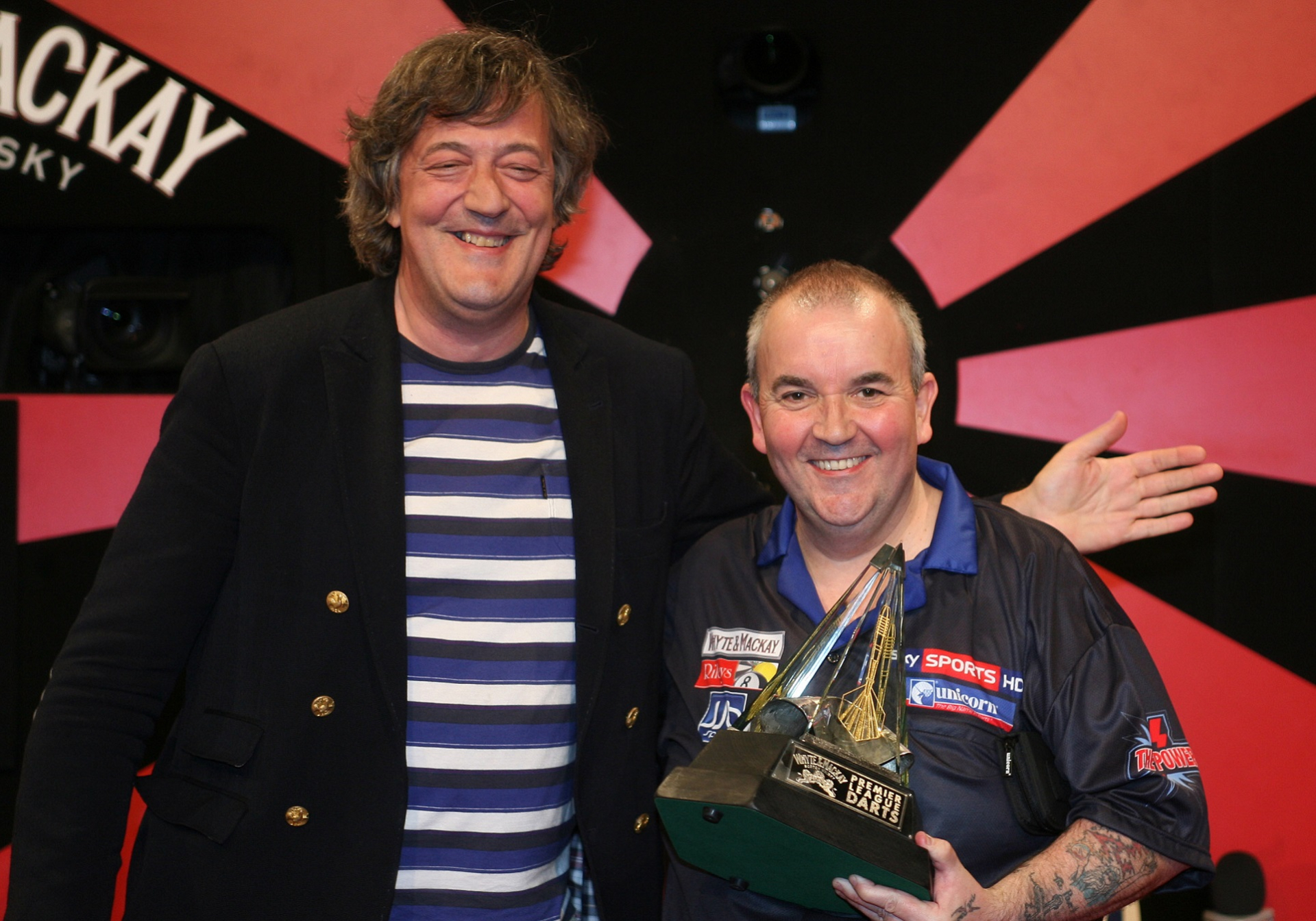 Stephen Fry & Phil Taylor