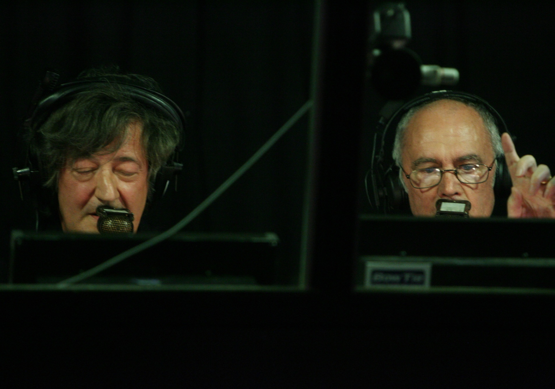 Sid Waddell with Stephen Fry