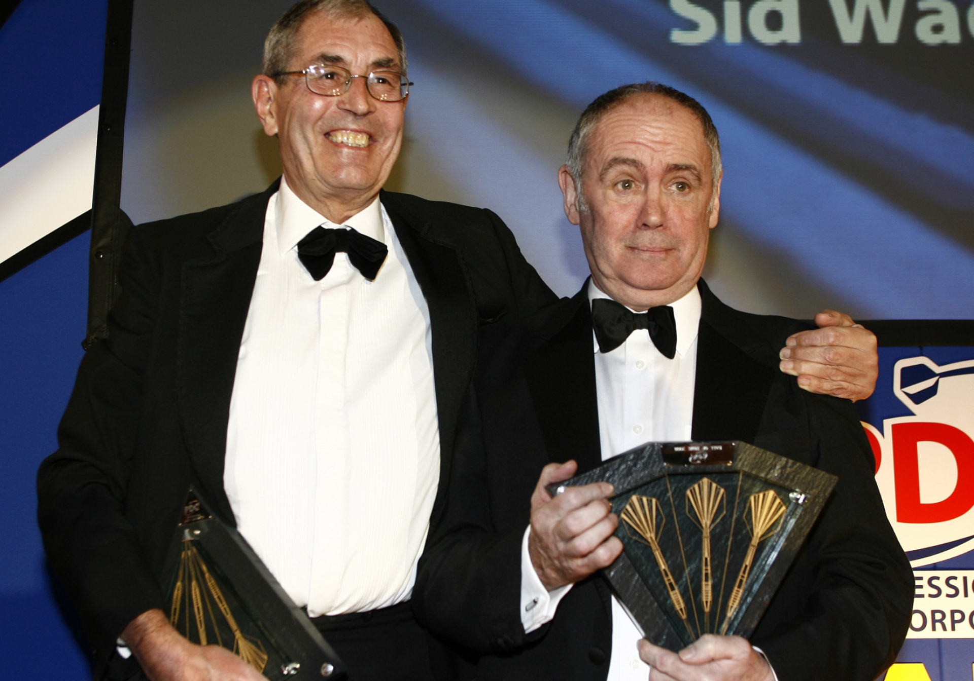 Sid Waddell with Dave Lanning