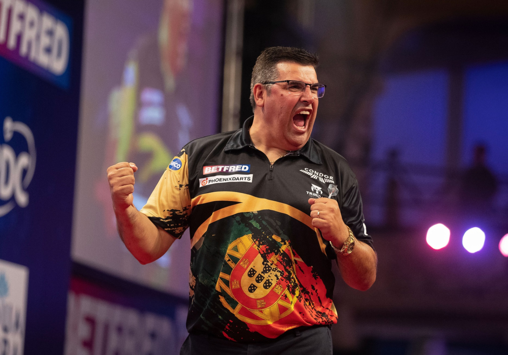 Jose De Sousa in action at the Betfred World Matchplay