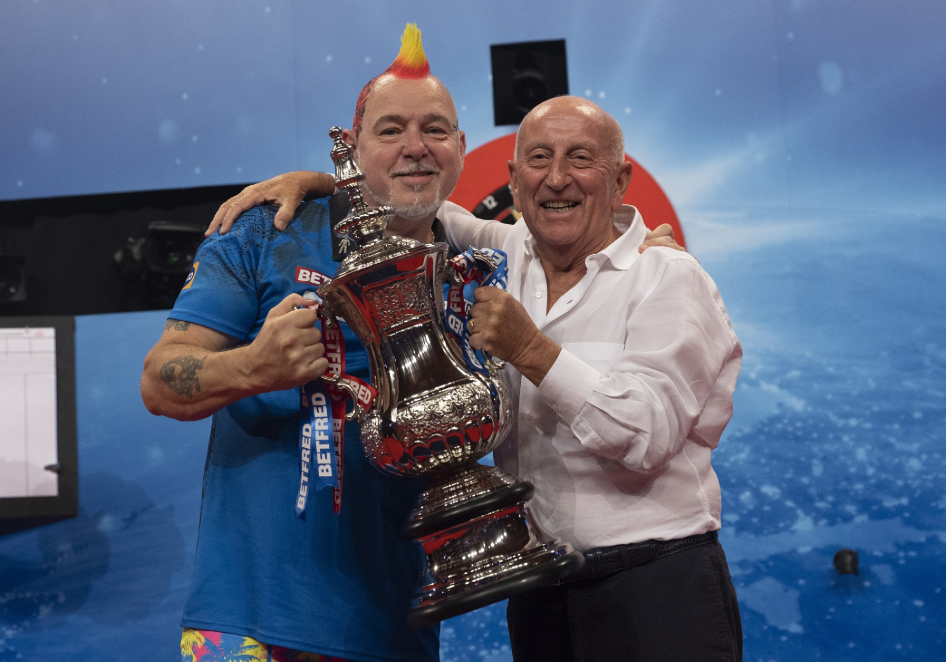 Peter Wright & Fred Done - Betfred World Matchplay final (Lawrence Lustig, PDC)