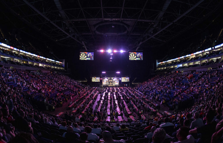 General view of the Premier League Darts at the O2