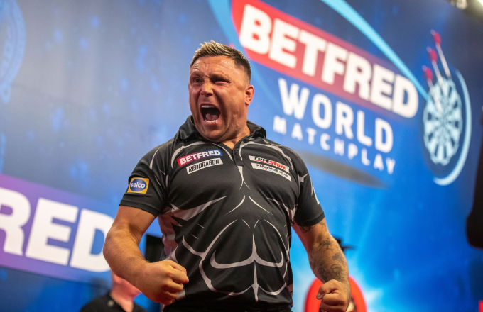 Gerwyn Price at the Betfred World Matchplay (Taylor Lanning/PDC)