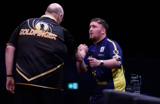 Andrew Gilding & Luke Littler (Kelly Deckers/PDC)