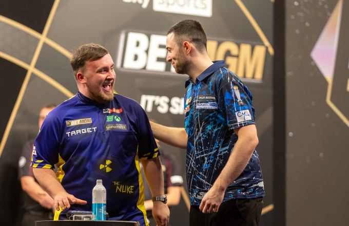 Luke Humphries & Luke Littler (Simon O'Connor/PDC)