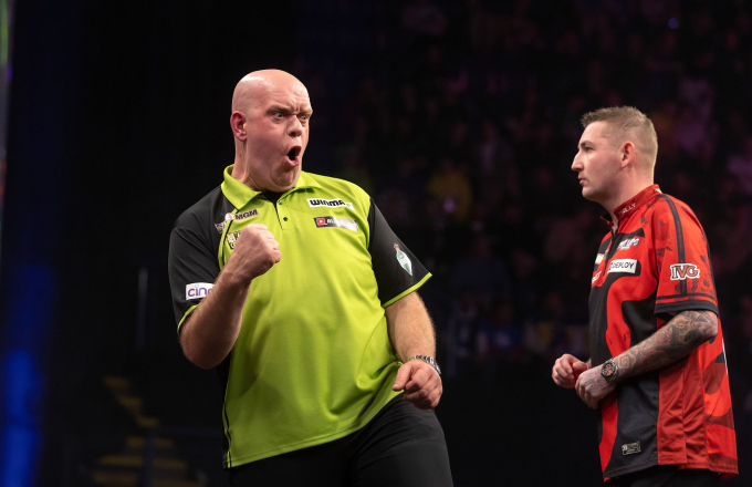 Van Gerwen & Aspinall (Simon O'Connor/PDC)