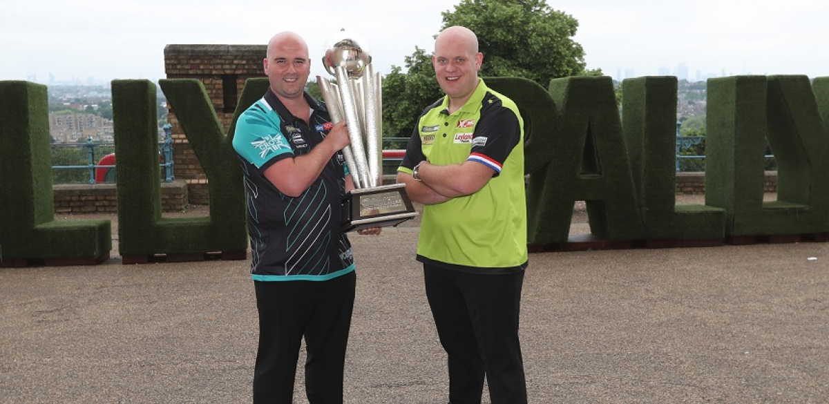 Rob Cross & Michael van Gerwen (Lawrence Lustig, PDC)