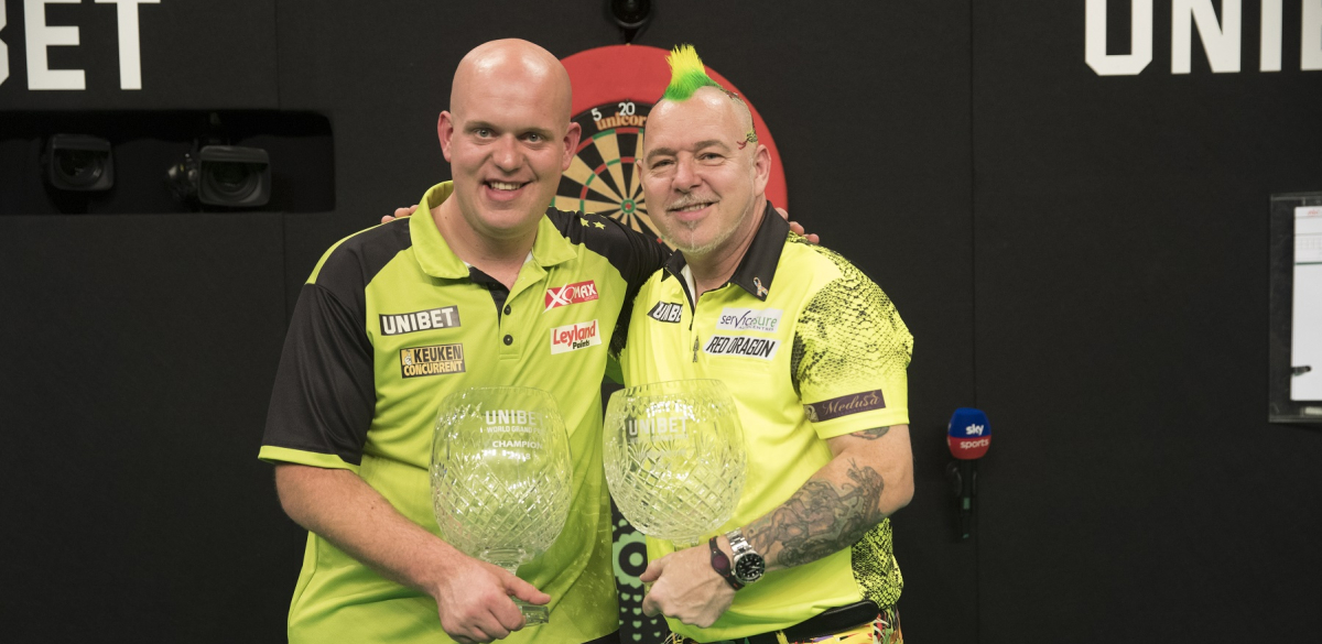 Michael van Gerwen & Peter Wright (Lawrence Lustig, PDC)