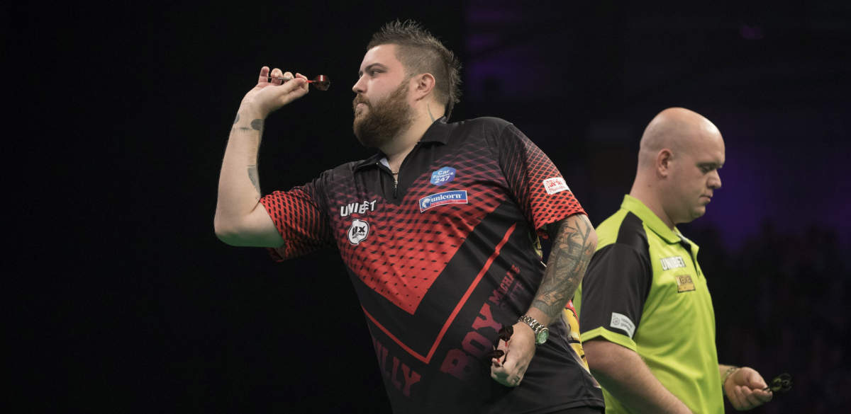 Michael Smith, Michael van Gerwen (Lawrence Lustig, PDC)