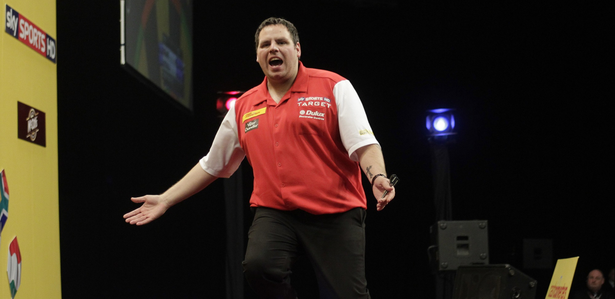 England's Adrian Lewis - 2012 World Cup of Darts (Lawrence Lustig, PDC)