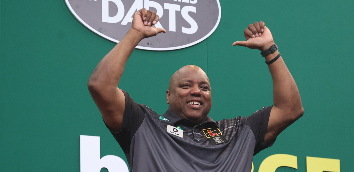 Leonard Gates celebrates after winning the North American Championship