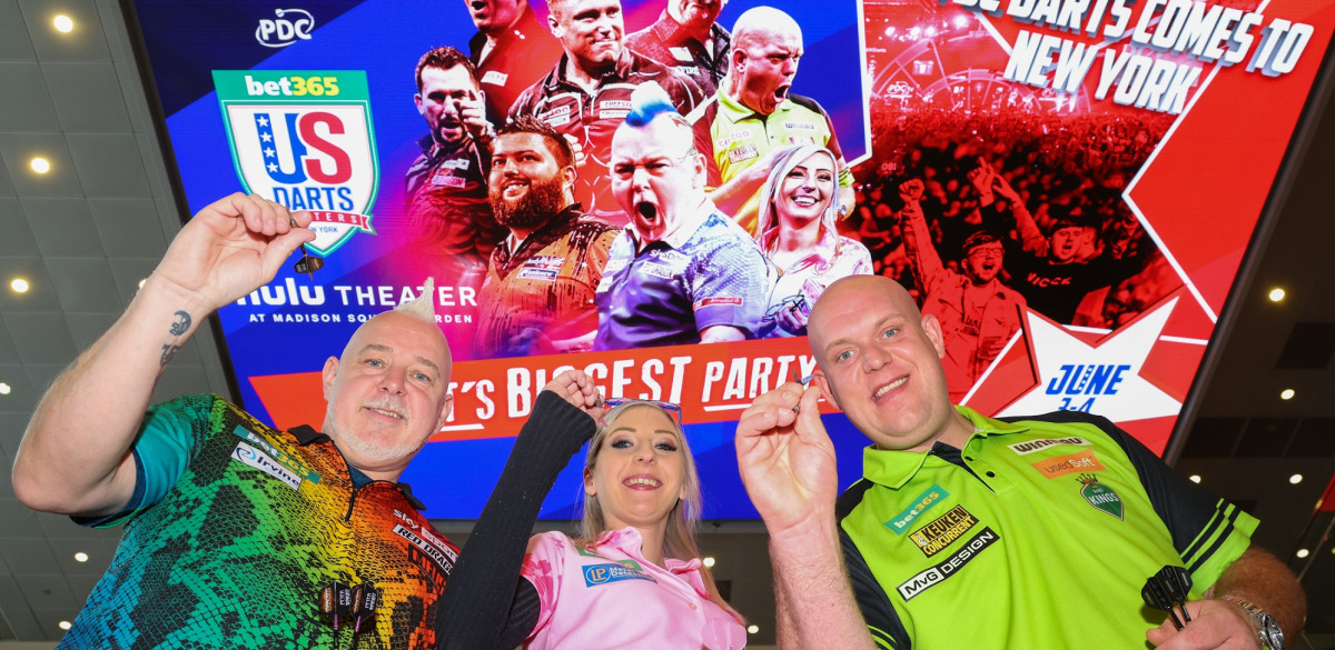 Wright, Sherrock & Van Gerwen at the iconic Madison Square Garden